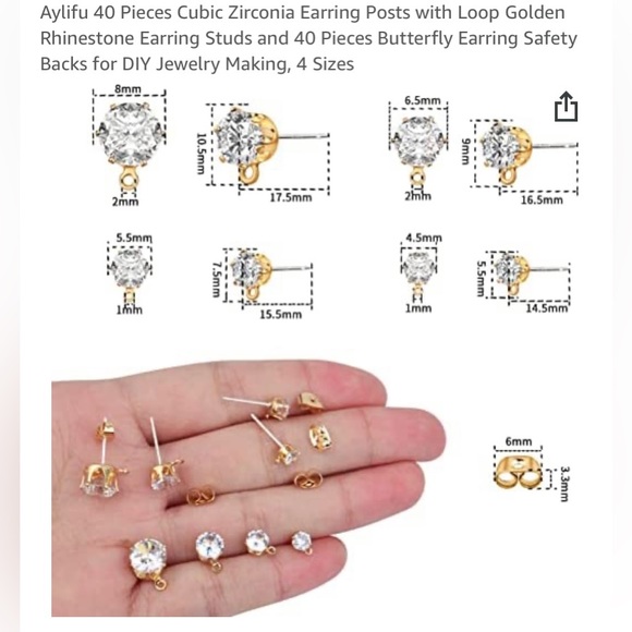 New Hand Crafted 🦴 Bone Post Dangling Earrings - Picture 6 of 7